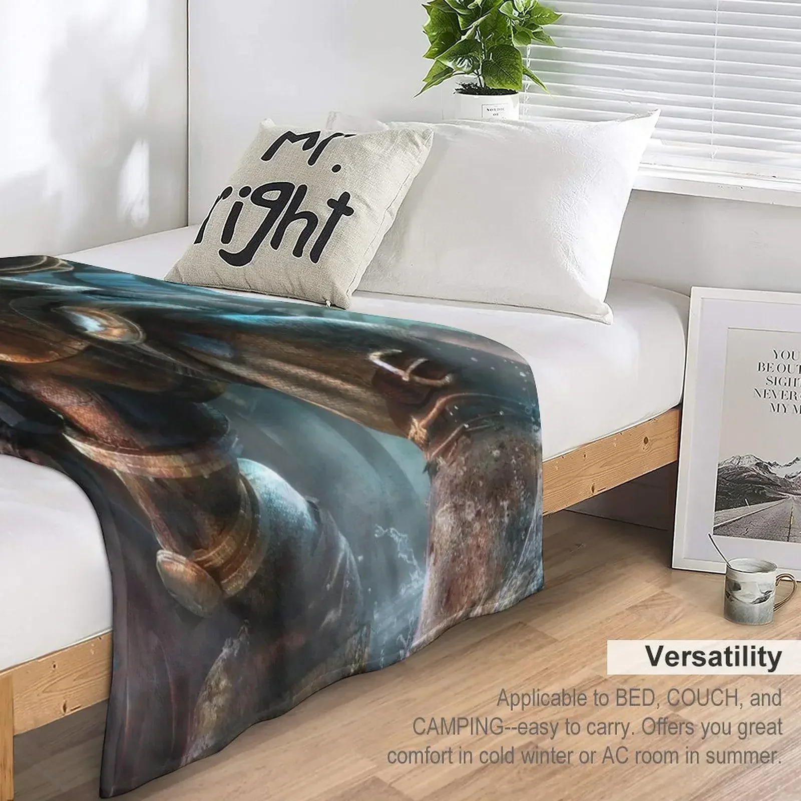 Bioshock Big Daddy Gaming Art Плед Хэллоуин Декоративные одеяла и