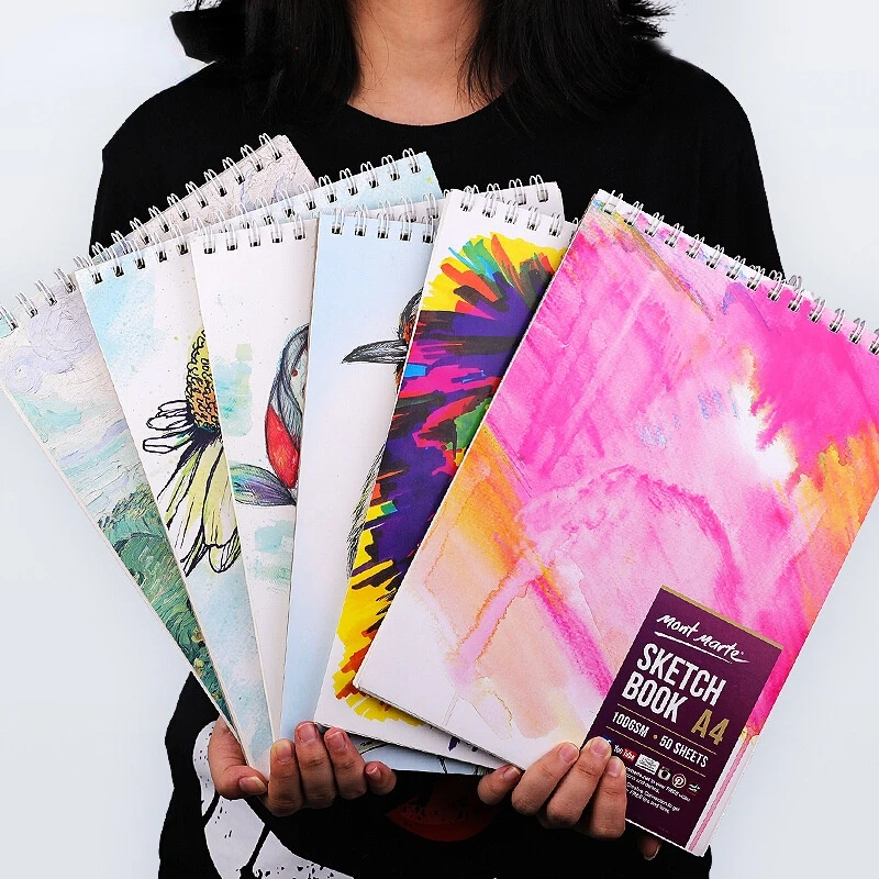 

A4 Coil Type 50 Sketch Drawing Paper Spiral Binding Cute Animal Cover Watercolor Notebook Student Painting Art Supplies