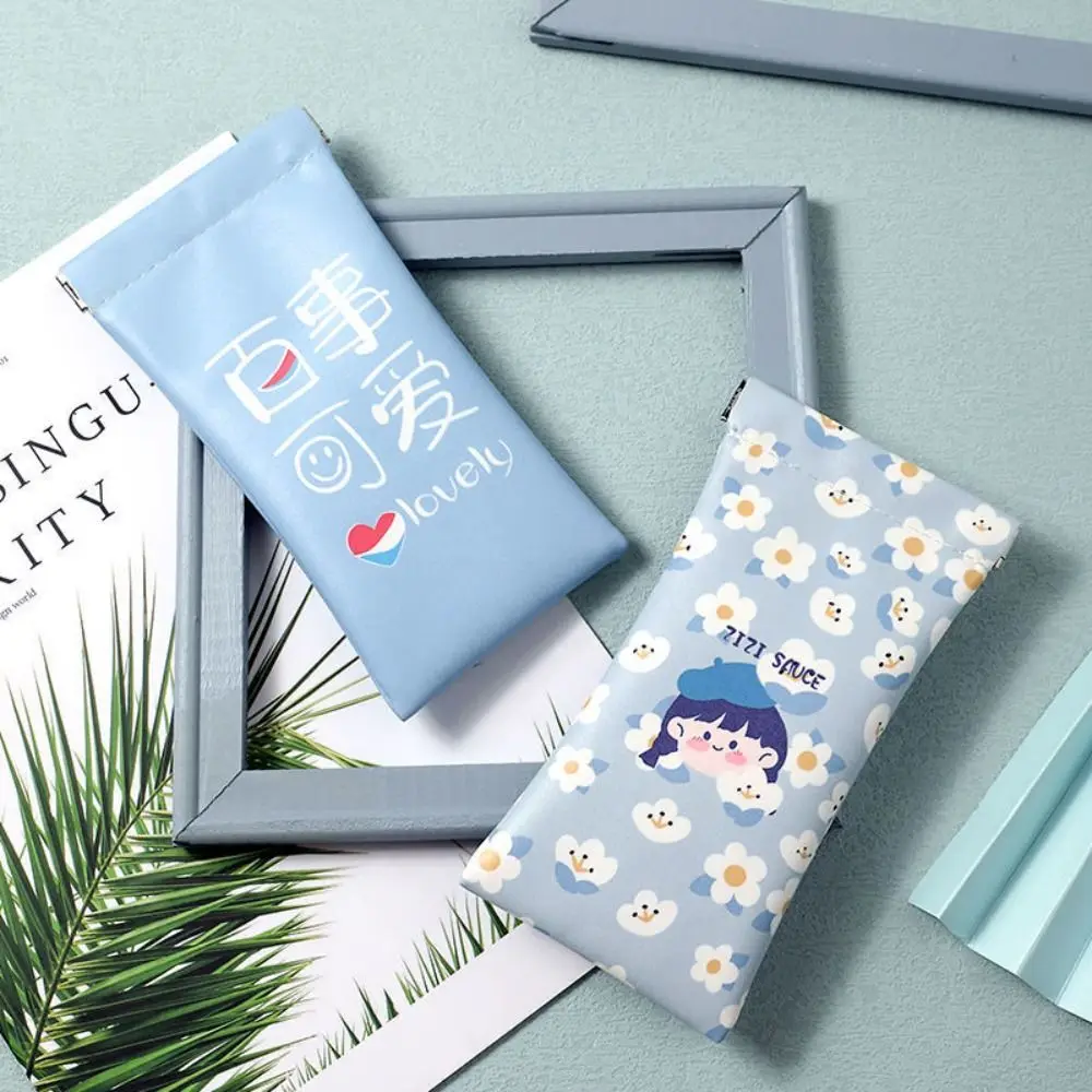 

Футляр для очков с мультяшным принтом, милый аксессуар, футляр для очков из искусственной кожи, защитная коробка для очков