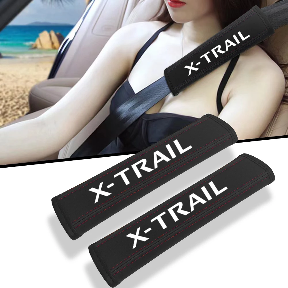 

Car Seat Belt Cover Auto Seat Belt Shoulder Pad Clip Suede Carbon Fiber For Nissan X-Trail Auto Accessories
