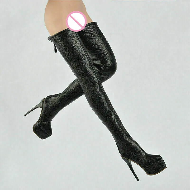 

1:6 High Heels Boots Hollow Shoes For 12" Female Phicen TBLeague UD Figure Body