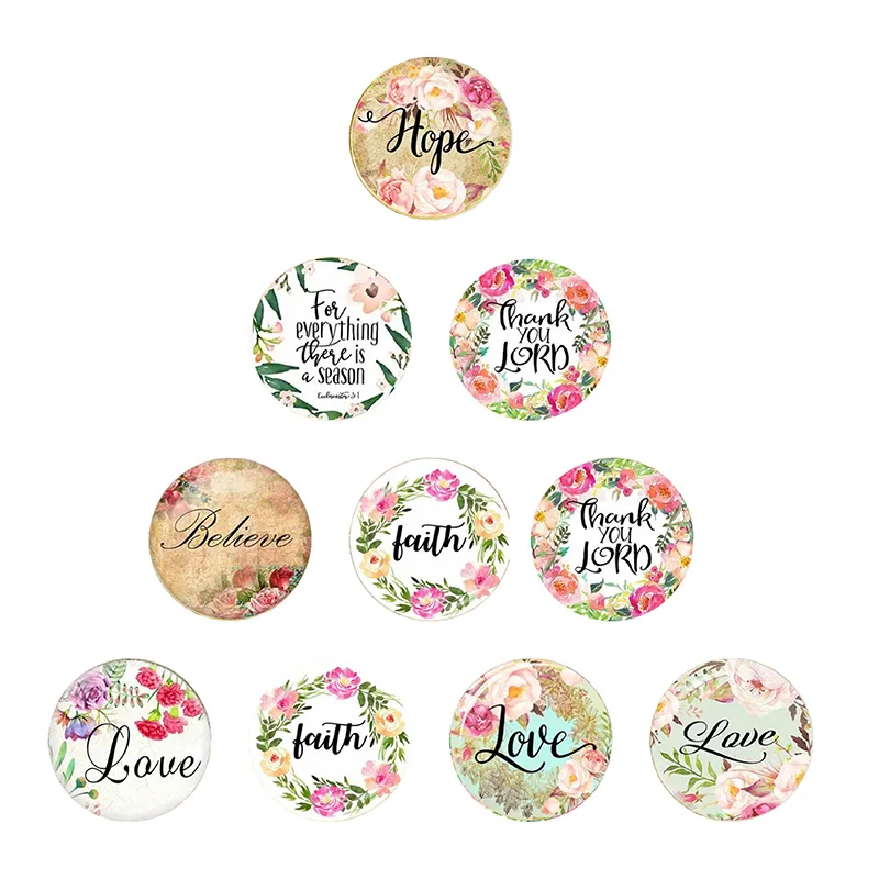 

Love Hope Believe Dream Encourage Words Patterns 12mm/16mm/18mm/25mm Round photo glass cabochon demo flat back Making findings