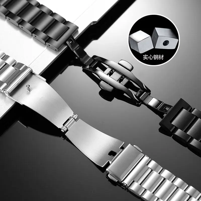 Черный/серебристый ремешок 20 мм 22 для Timex Expedition Series часов T49905 T49963 мужской из