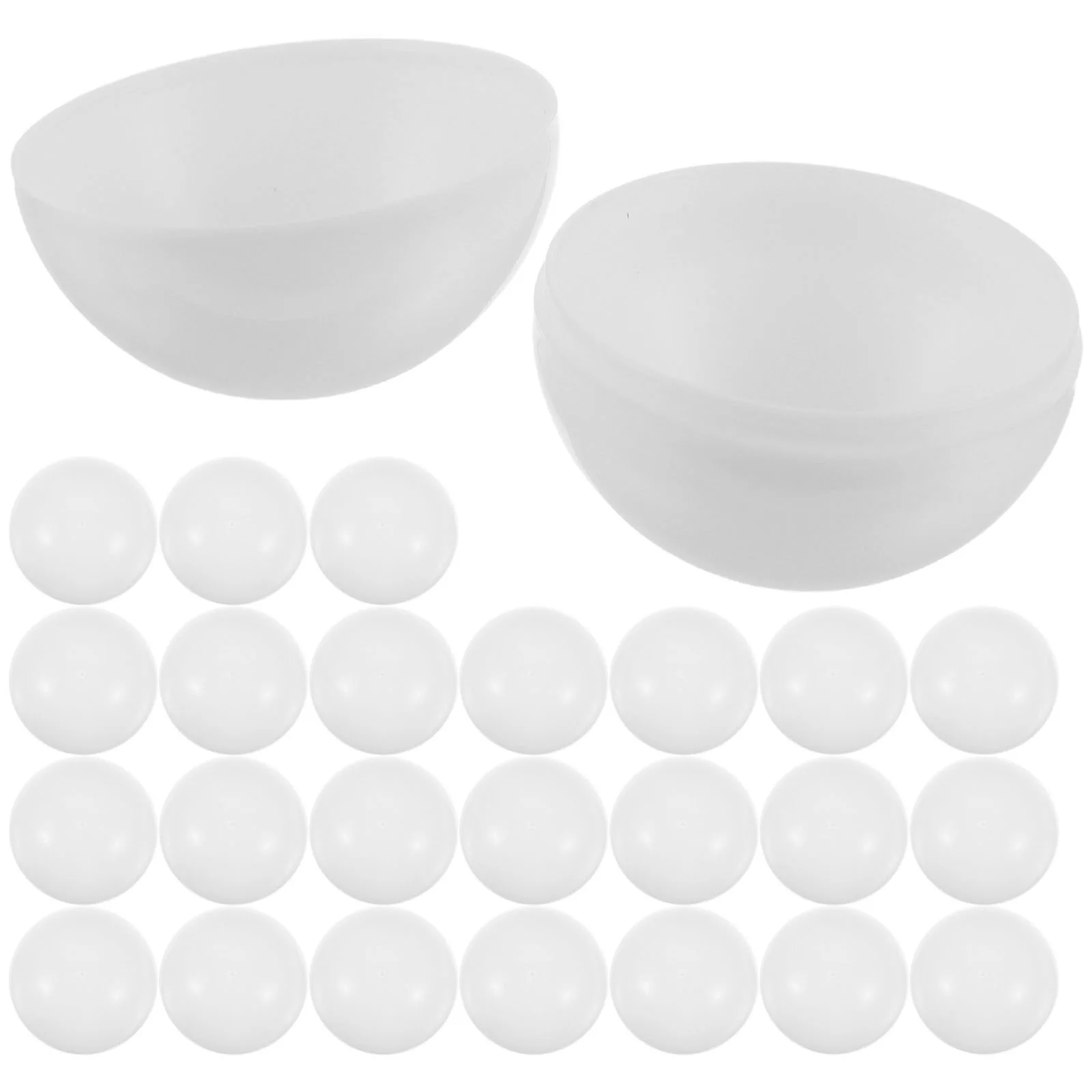 

25 Pcs Lottery Ball Plastic Balls White Home Party Pingpong Entertainment Picking