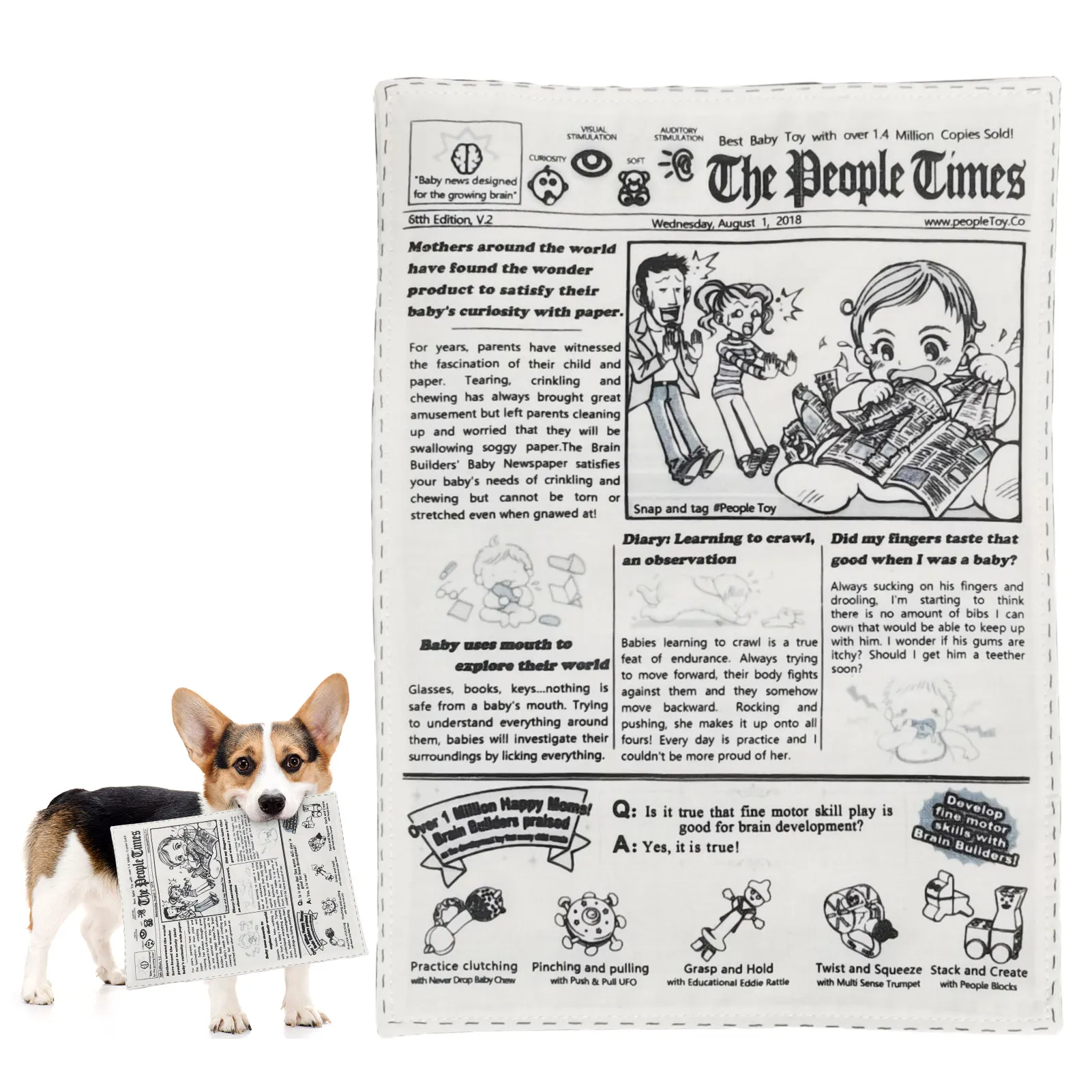 

Small Medium Dogs Cleaning Teeth Outdoor Play Puppy Newspaper Dog Toys Pet Accessories Dog Supplies Chew Training Toy