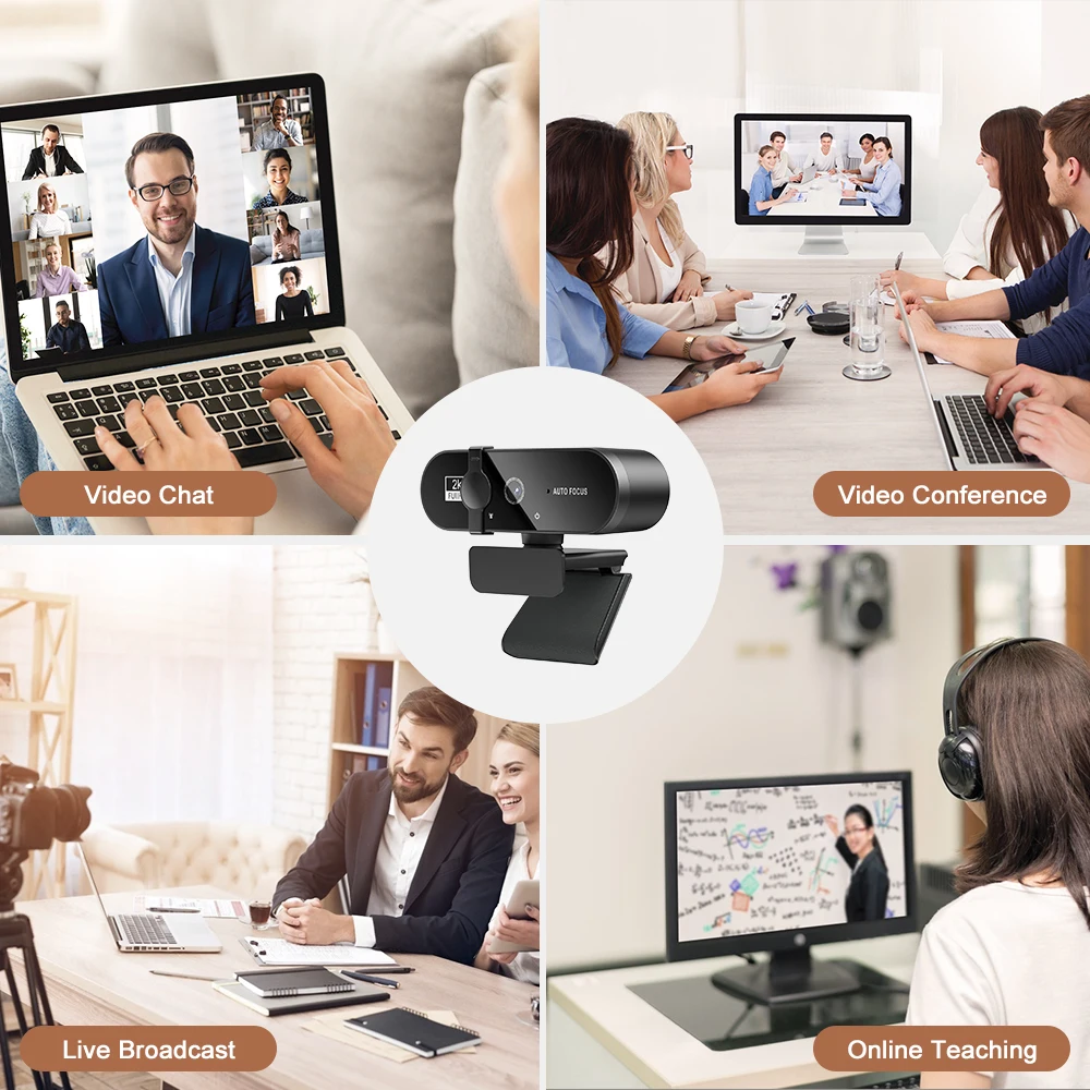 Webcam 4K 2K Web Camera 1080p Mini 30fps Usb Camera Full Hd Web Cam With Microphone Tripod Autofocus Webcam For PC Mac Laptop images - 6