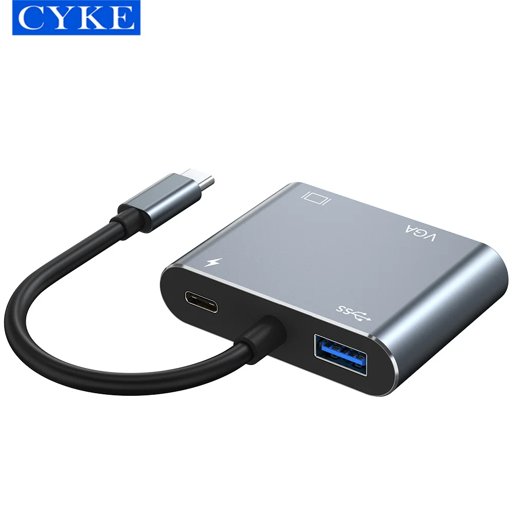 Видеовыход CYKE 4K 4 в 1 USB C к VGA HD-MI Платная док-станция Type-c Тип 4-портовый
