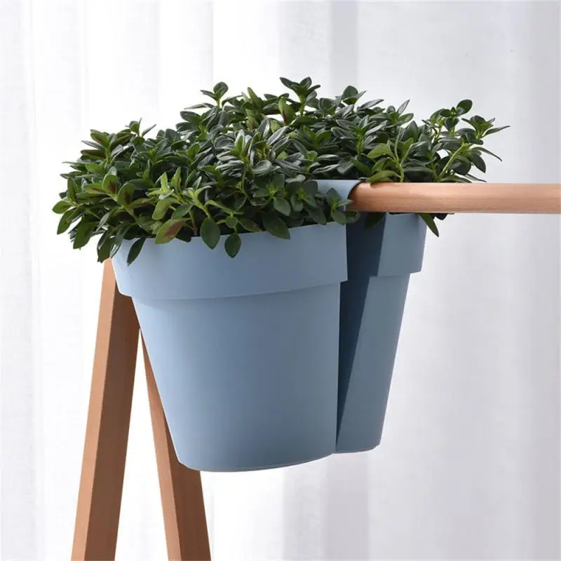 

Saddle Universal Shelf Creative Guardrail Hanging Frame Flower Pots For Home Decor Mini Environmentally F Flower Pot Hanging