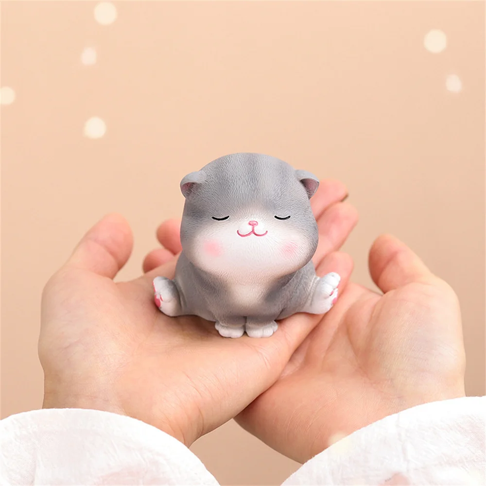 

Cartoon Cat Ornament Resin Micro Landscape Home Living Room Desktop Table Car Decoration Minatures Decor Crafts for Girls Gifts