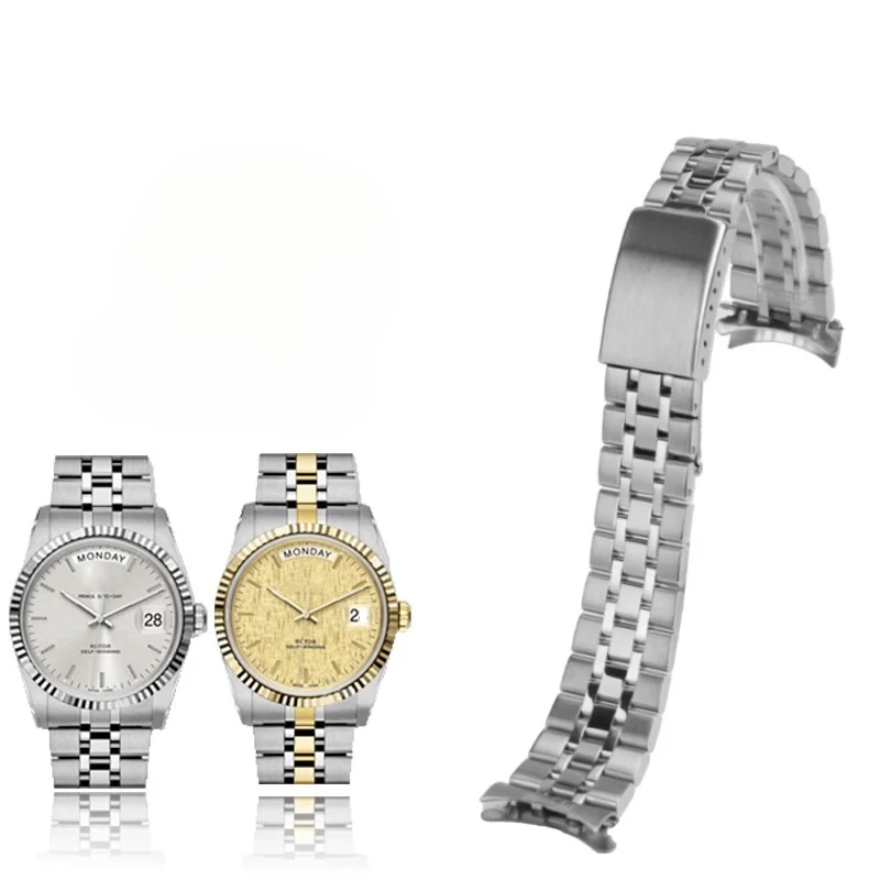 Высококачественный серебряный ремешок из нержавеющей стали диаметром 19 мм для