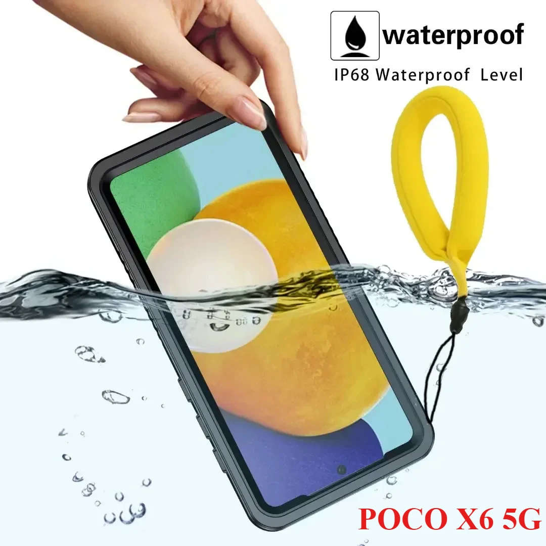 POCO X6 5G IP68 Водонепроницаемый чехол для дайвинга с защитой от опрокидывания