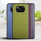 Чехол для Xiaomi Poco X3 NFC M3 F2 Pro X2 X3 Pro Pocophone F1, чехол из искусственной кожи с текстильной текстурой, чехол для телефона poco x3 pro