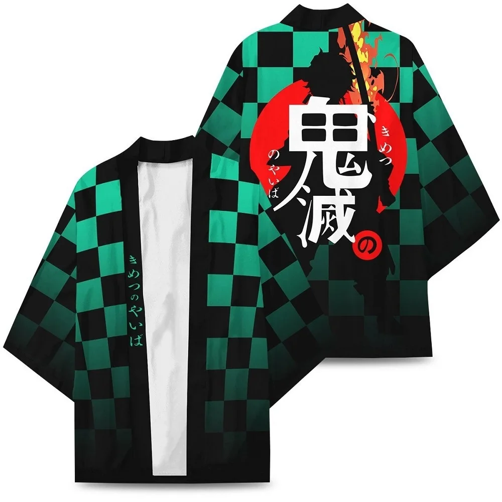 

Demon Slayer Cosplay Costume Kimetsu no Yaiba 3D Printed Kimono Kisatsutai Cloak Agatsuma Zenitsu Tops Coats Halloween Party