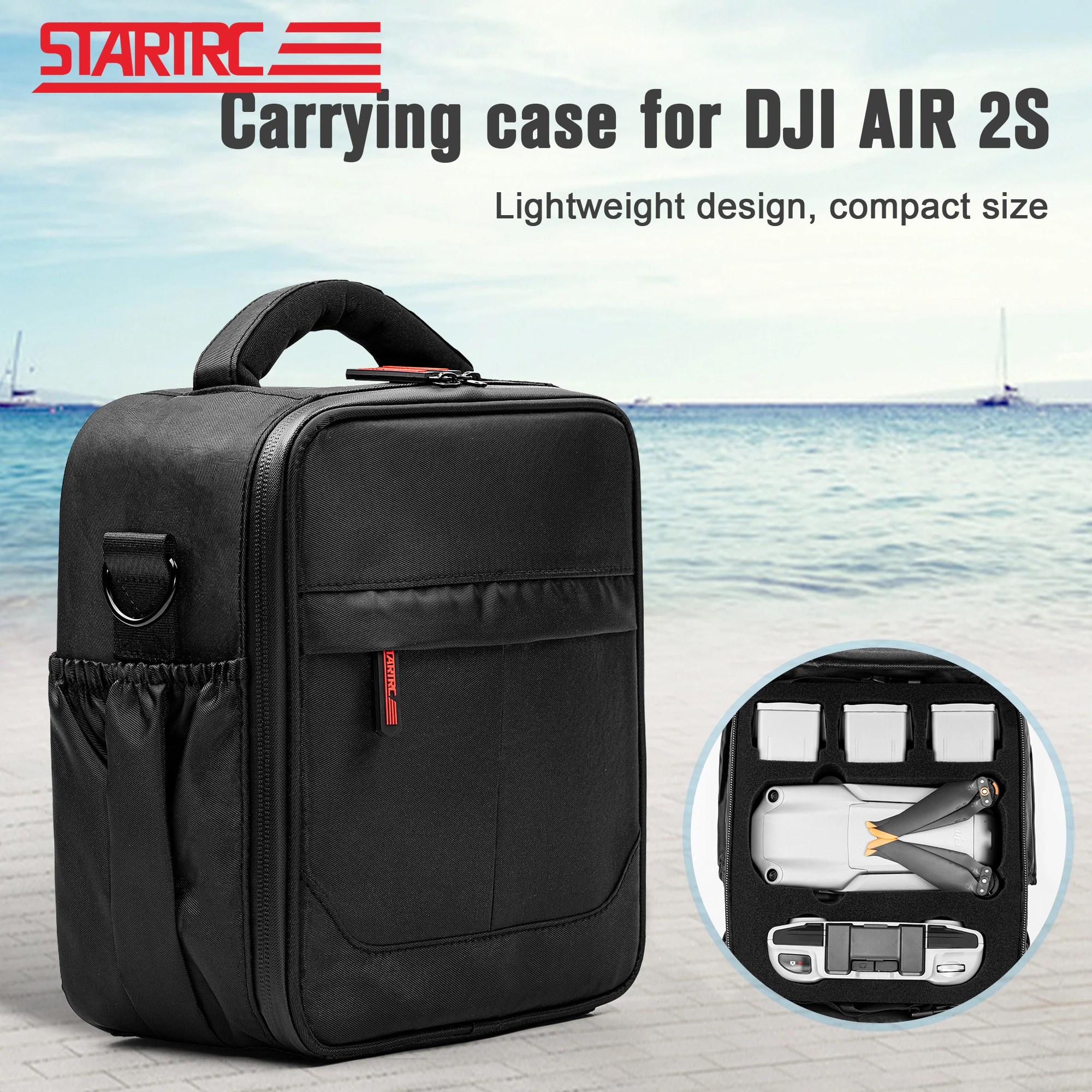 

Портативная сумка на плечо DJI Air 2S, чехол для переноски, сумка для DJI Mavic Air 2 Drone с пультом дистанционного управления, аксессуары, сумка для хран...