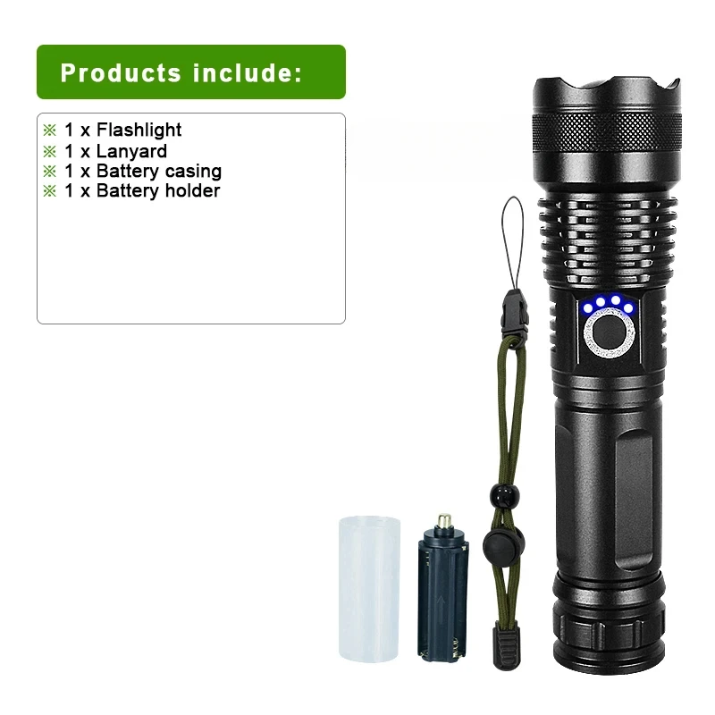 

LONGRIVER Тактический фонарь 300 Вт белый