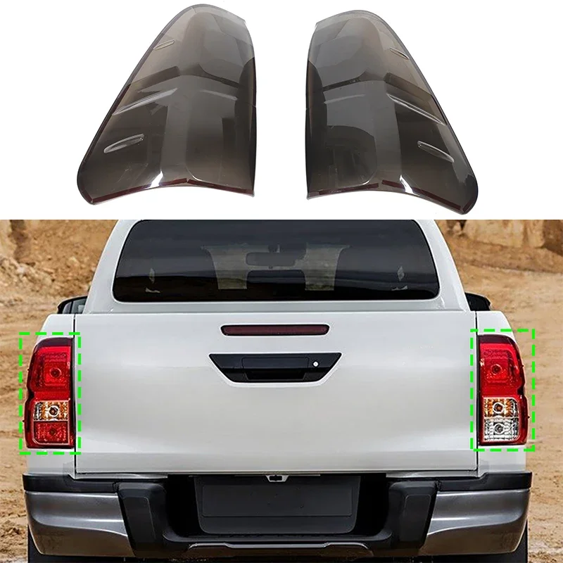 Фото Для Toyota Hilux 2005-2011 15-19 ABS черненый задний фонарь автомобиля, указатель поворота, декоративная крышка, внешние аксессуары для автомобиля №1