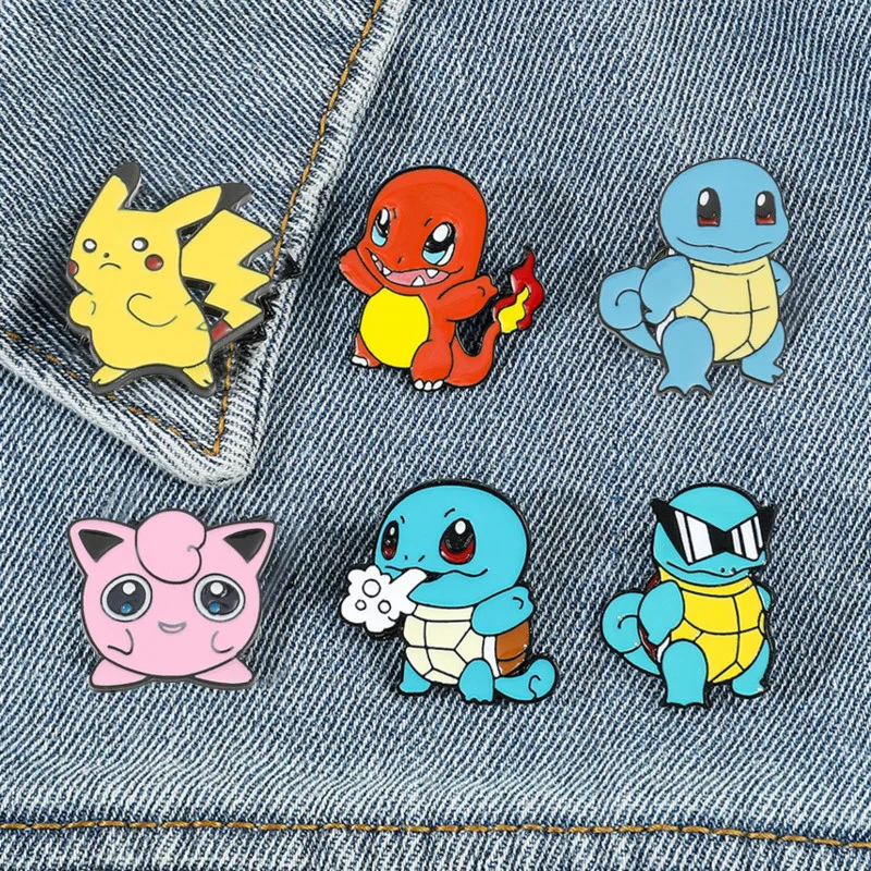 

Kawaii Pokemon Pikachu Gengar Eevee Lapel Pins for Backpacks Enamel Pin Cute Brooches Badges Jewelry Fans Gifts