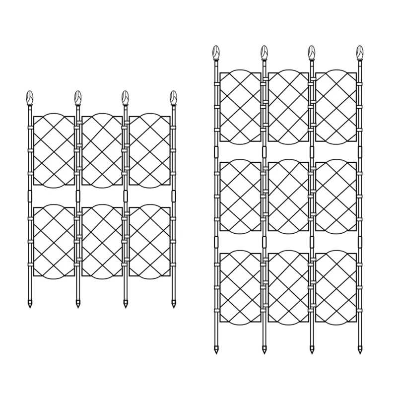 

Garden Trellis for Climbing Plants Rustproof Iron Potted Vines Vegetables Vining Flowers Patio Metal Wire Lattices Grid Panels