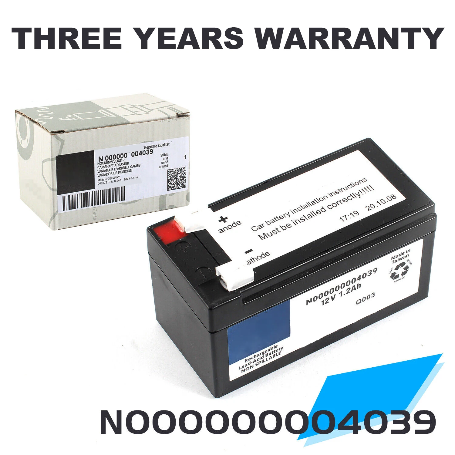 

Brand New Auxiliary Battery 12V 1.2Ah OEM N000000004039 000000004039 With Original Box For Mercedes Benz CL ML R S Class