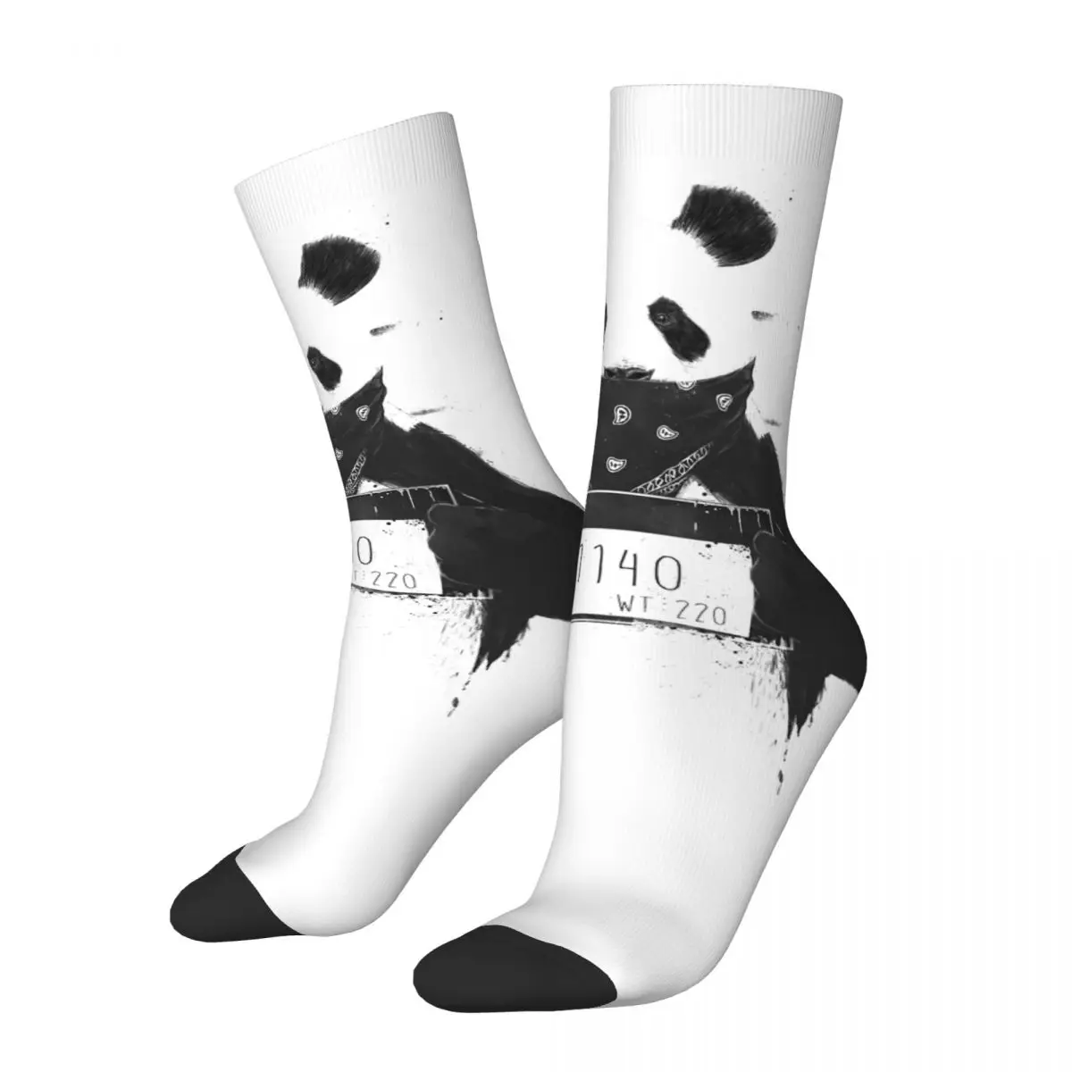

Забавные сумасшедшие носки для мужчин, плохие винтажные бесшовные носки в стиле хип-хоп с принтом панды для мальчиков, повседневный подарок
