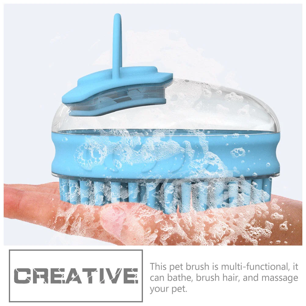 

Household Cat Bathing Brush Plastic Pet Brush Pet Grooming Comb