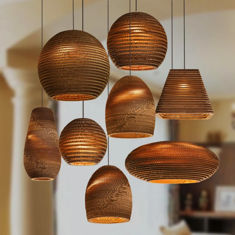 

paper honeycomb pendant lights cardboard personalized living room restaurant cafe clothing store pendant lamps LW03111113