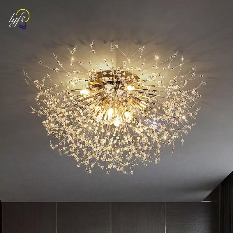 

NEW2023 Modern Dandelion Crystal Ceiling Light Decorative Led Ceiling Lamp For Living Room Dining Room Home Corrido Cloakroom