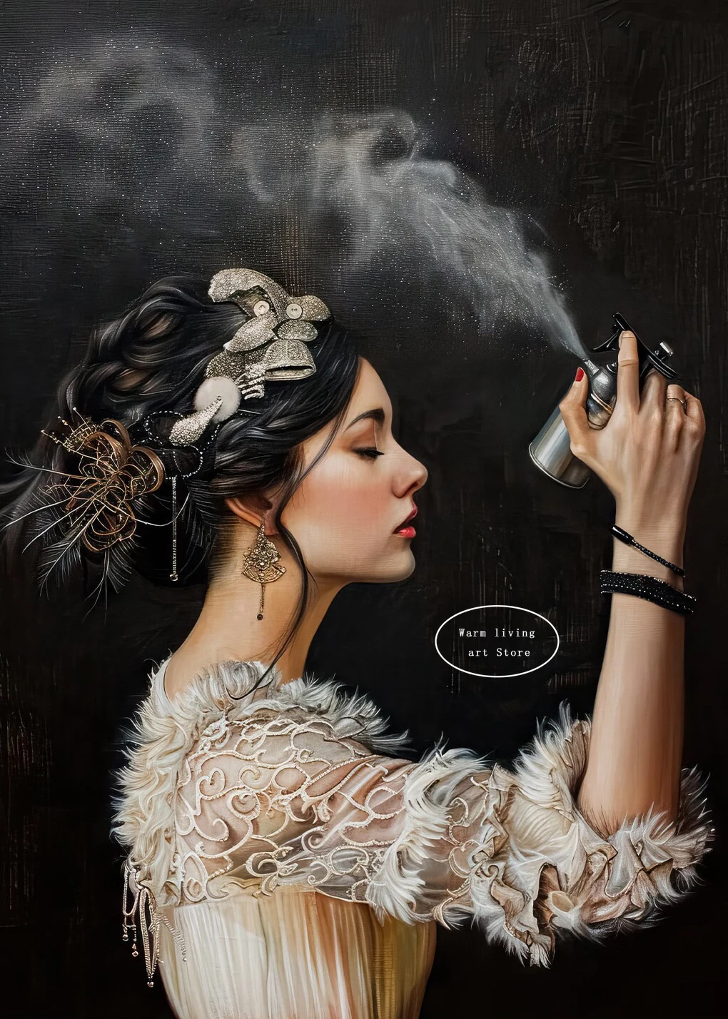 Портрет женщины на холсте современный