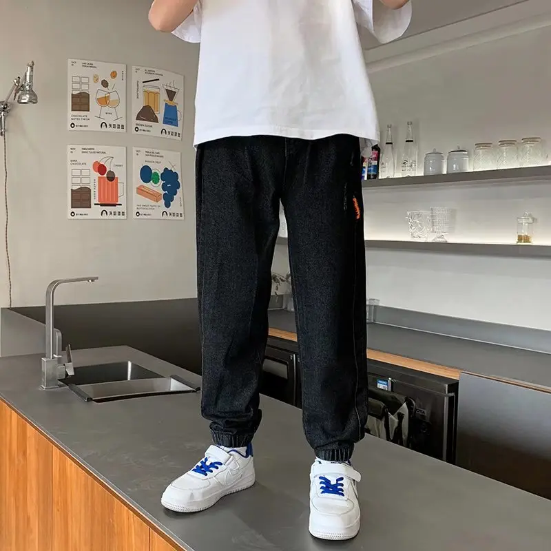 

Korean Version of The Children's Clothing Summer Thin Section Loose and Thin New Tide Casual All-match Sports Trousers Unisex