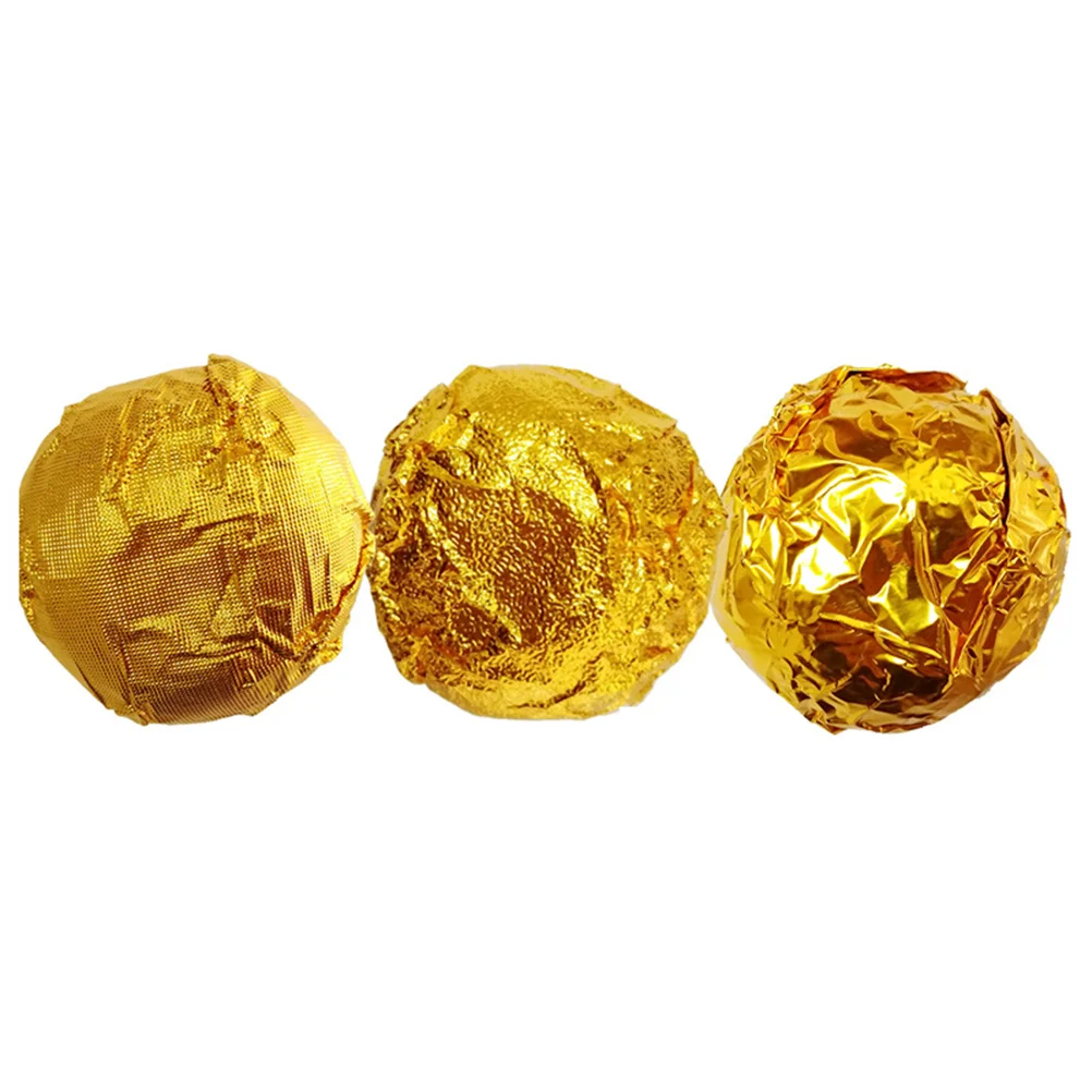 

Paper Candy Wrappers Aluminium Wrapping Gift Packaging Gold Golden Sugar Wraps