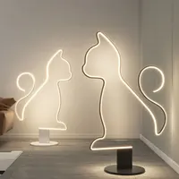 Unique Dog / Cat Floor Lamp Modern Minimalism Led Floor Lighting Sofaside Tall Floor Lamp Decor Indoor Lighting Led Lamparas