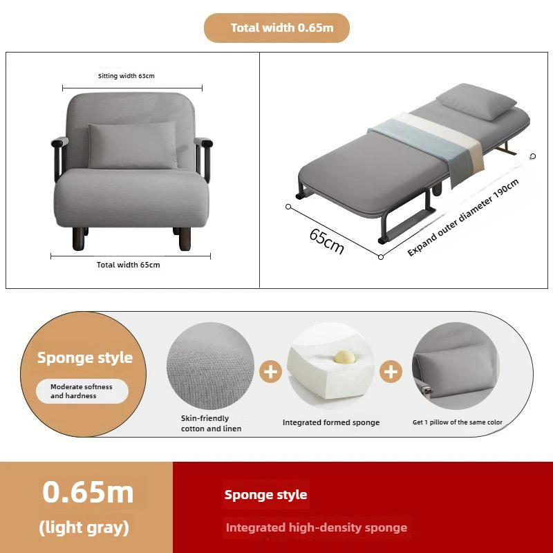 Одноместный и двуспальный диван-кровать складной 2024 новый маленький диван