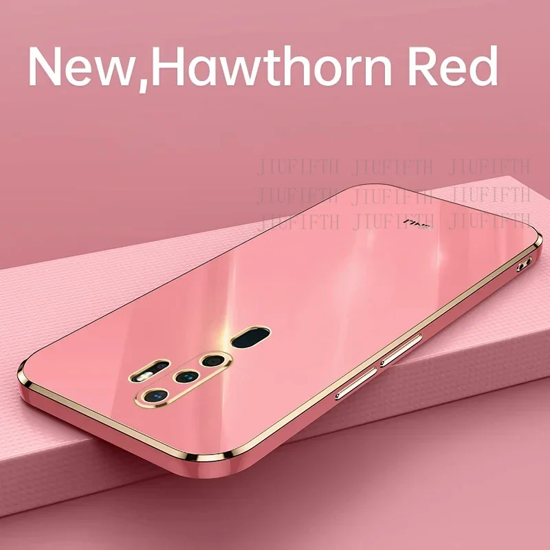 Фото Luxury Square Plating Phone Case For Oppo A9 A5 2020 Orrs Appo Oppa A11x shockproof soft TPU Silicone Back Cover Fundas Coque №2