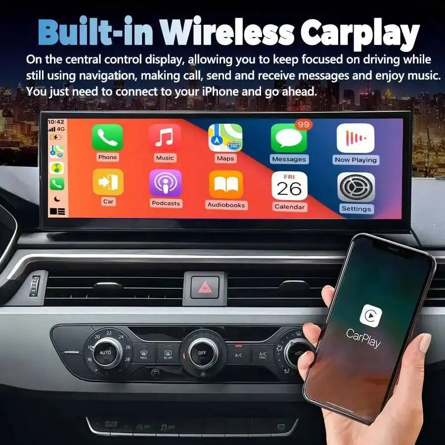 Фото 14.9-дюймовый Android Auto для Audi A4 A5 A4L S5 B9 RS4 RS5 2017 2018 2019 MMI CarPlay GPS мультимедийный проигрыватель с навигацией и DSP №3