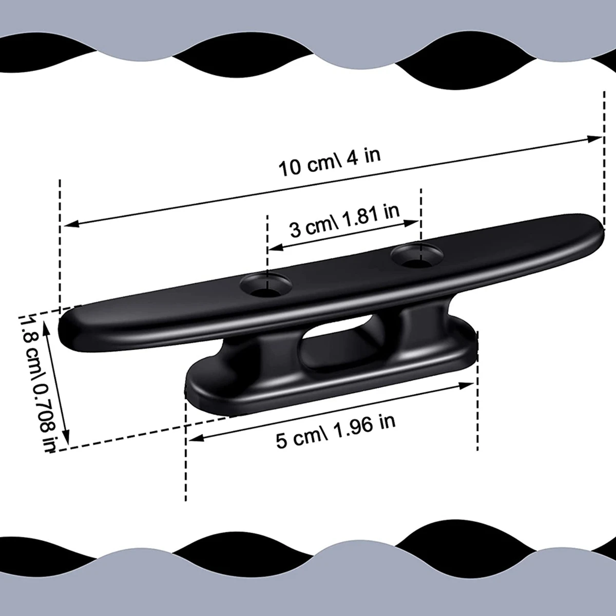 6 шт. черные флейты для байдарки лодки док-станции каноэ-шипы 4-дюймовые