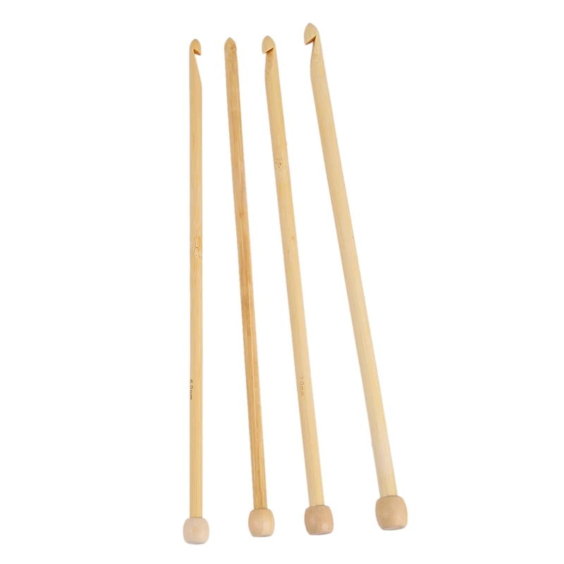 1 Набор (12 шт./комплект) спицы из натурального бамбука одинарные заостренные