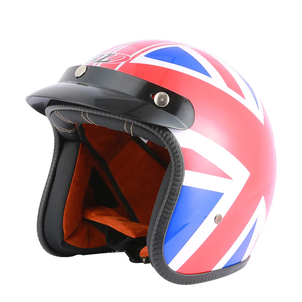 

Classic 3/4 Jet Motocycle Helmet Cafe Racer Cascos Moto Scooter Safety Accessory Vintage Casque Kask Capacete Open Face Helm DOT
