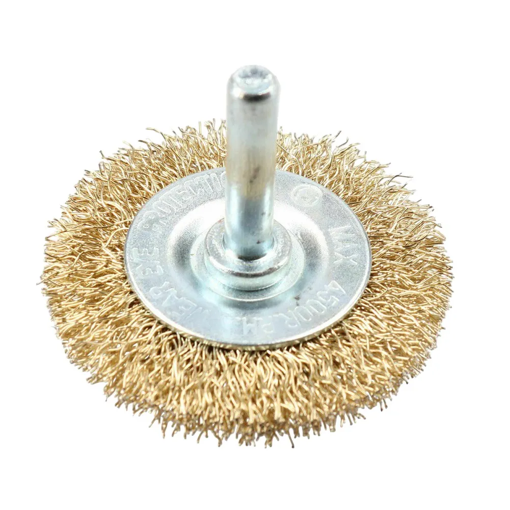 

Copper Coated Wire Wire Wheel Brush 100mm Electric Drill Flat Wire Wheel For 6mm Grinders Paint Rust Rotary Brush