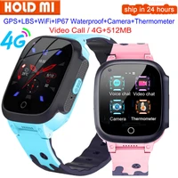 kids smart watch 4g video call thermometer one button sos body temperature monitor gps kids watches camera wifi phone watch