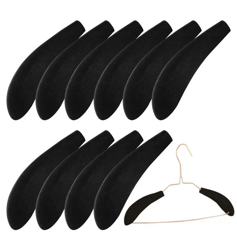 

Hanger Shoulder Foam | 10pcs Sweater Hanger Shaper | Non-Slip Velvet Wide Standard Suit Hangers Pads For Closet Wardrobe
