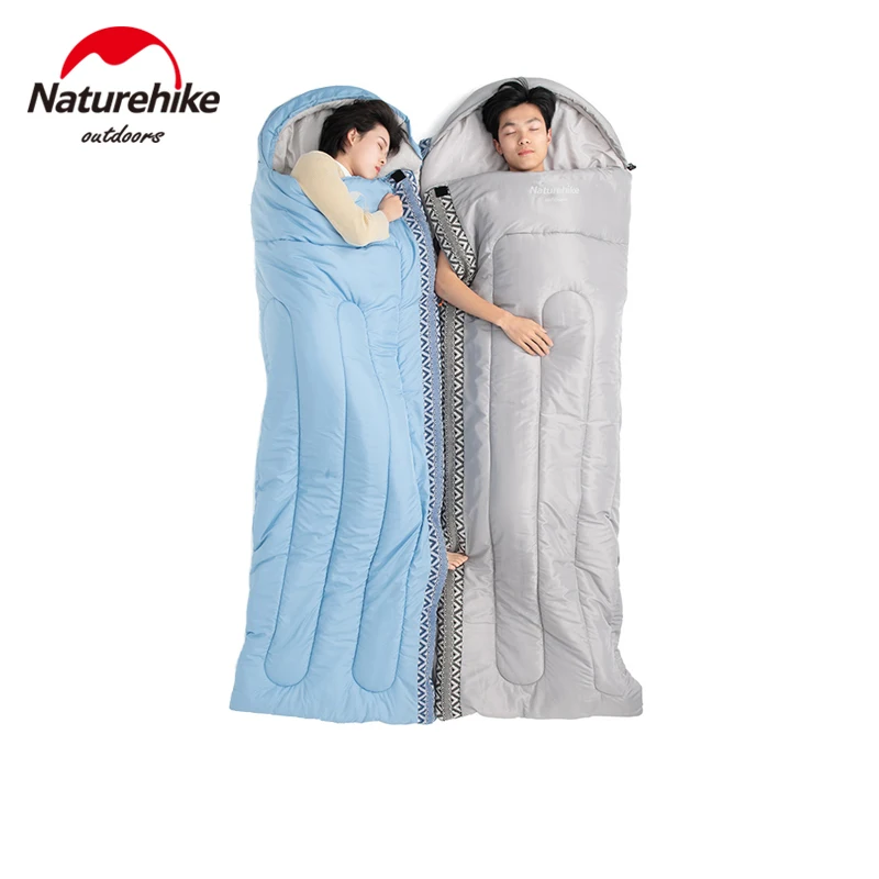 

Naturehike Outdoor Portable Splicing Envelope Sleeping Bag Comfortable Breathable Camp Travel Ultralight With Hat Sleeping Bag