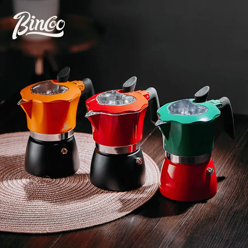 

150/300/ML Moka pot Italian hand-brewed coffee electric ceramic stove set home coffee machine filter imported single valve 220V