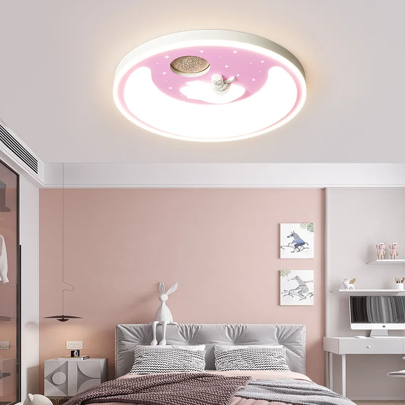 

Children's Room Ceiling Lamp Cartoon Creative Pilot Spaceman Warm Romantic Boys and Girls Bedroom Room Lamps