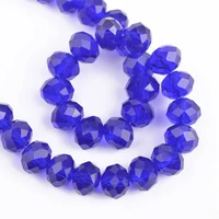 rondelle faceted czech crystal glass deep blue color 3mm 4mm 6mm 81012141618mm loose spacer beads for jewelry making diy