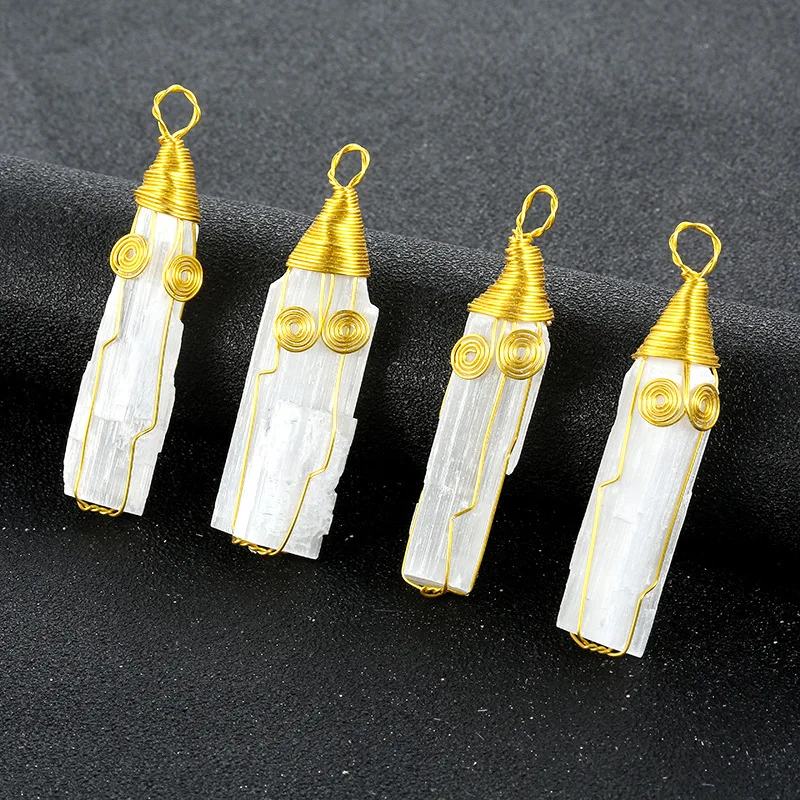 Ожерелье с натуральным кристаллом лечебный гипсовый кулон рейки для мужчин и