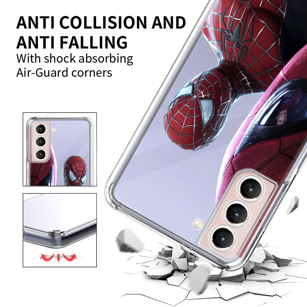 Чехол с аниме Человек-паук Marvel для Samsung Galaxy S22 S23 S24 S10 Lite S20 Ultra S21 FE S10e S9 Plus S8