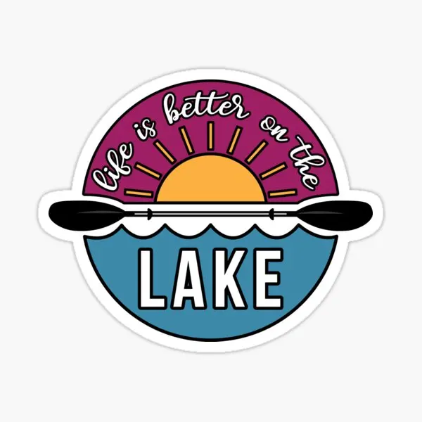 

Life Is Better On The Lake 5PCS Stickers for Art Cartoon Room Funny Bumper Print Kid Background Wall Decor Car Stickers