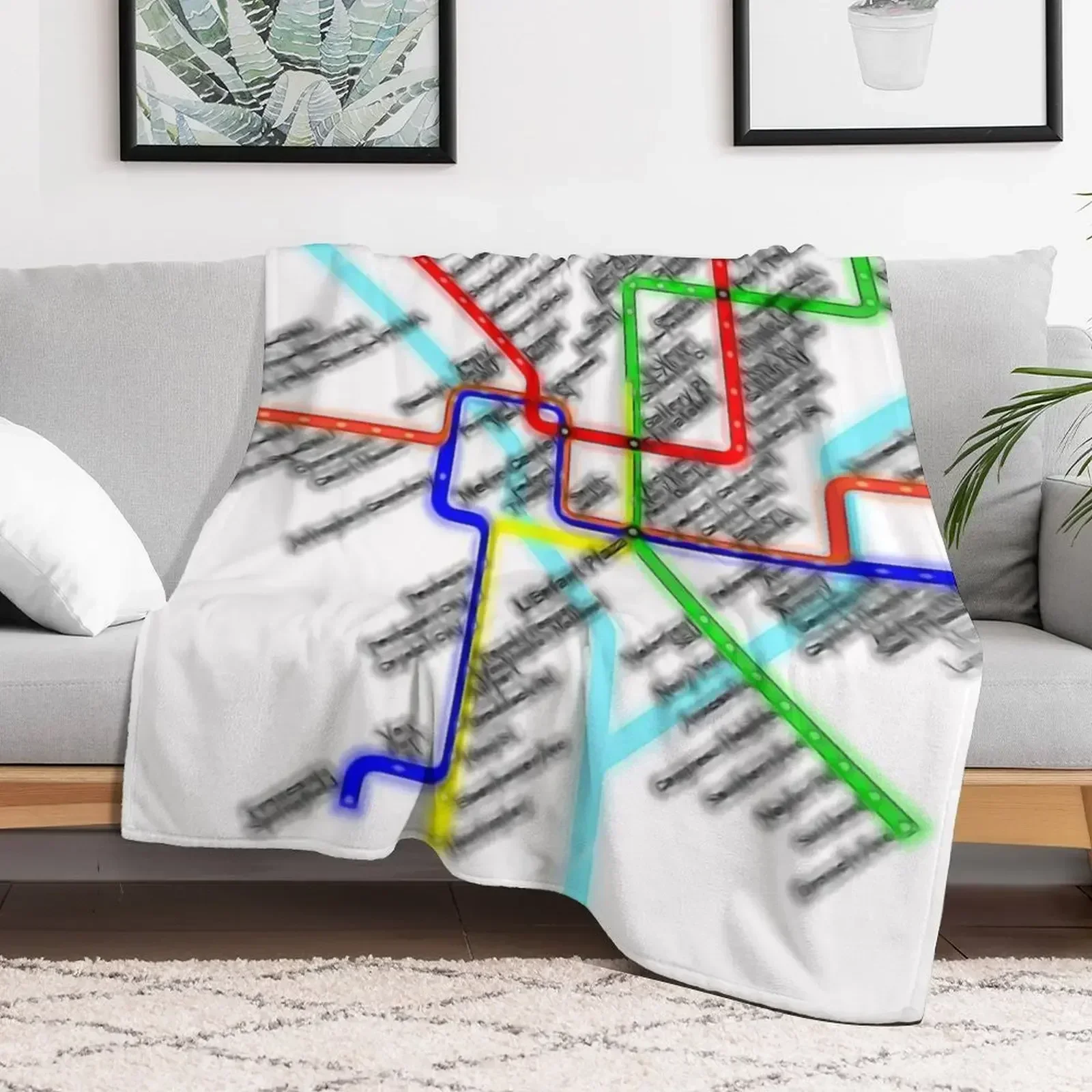 Одеяло Washington DC Metro Map многофункциональные одеяла украшения для диванов