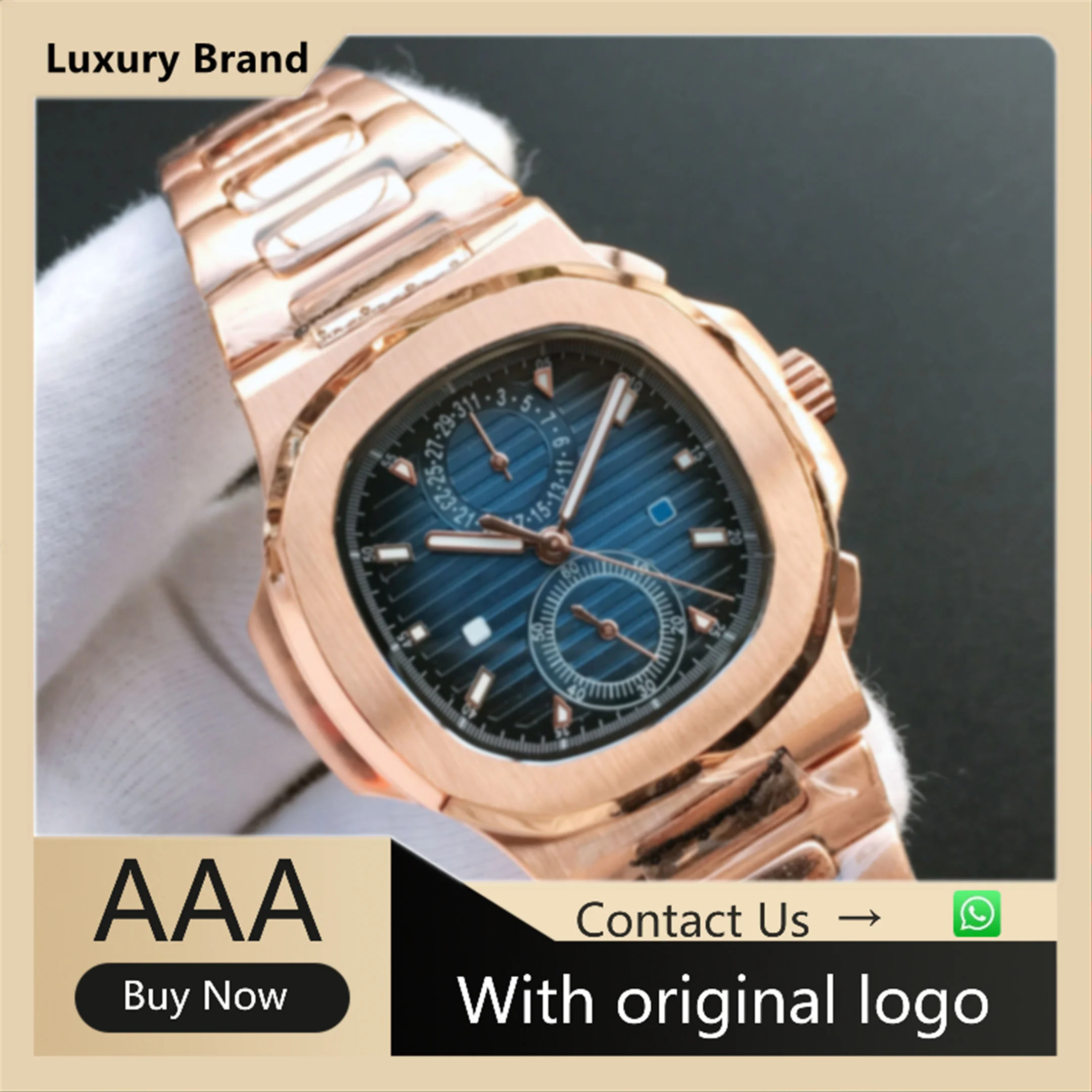 

AIOSC Men's Watch 904l Stainless Steel Automatic Mechanical watch 40mm-PH