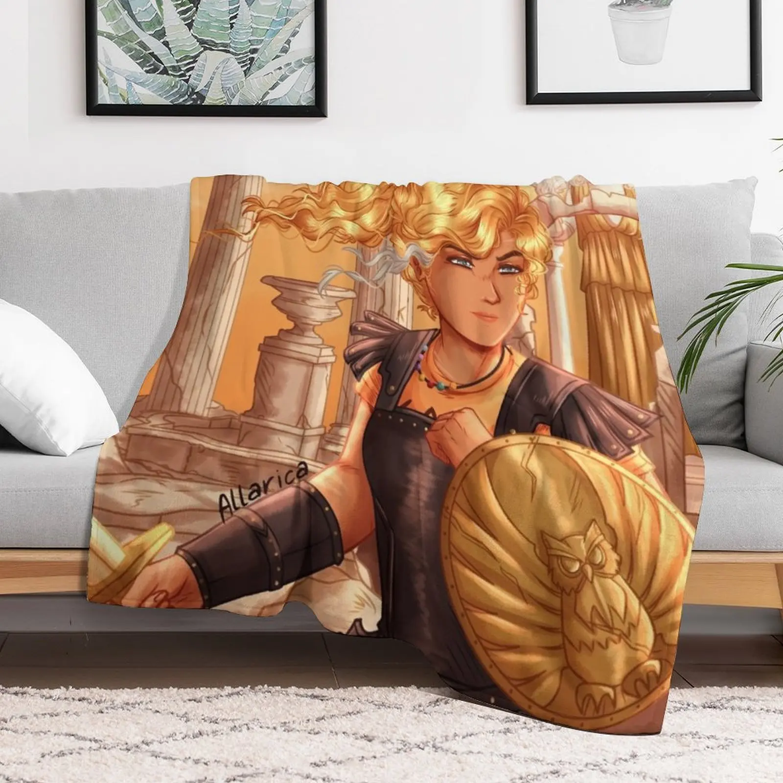 Фото Золотой плед Annabeth Chase, одеяла и детские игрушки, спальный мешок, тонкие пляжные пледы. №5